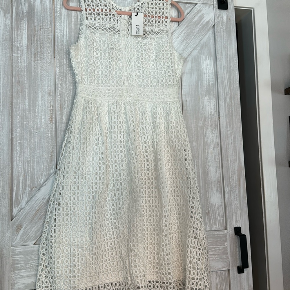 MOLLY BRACKEN white lined dress
